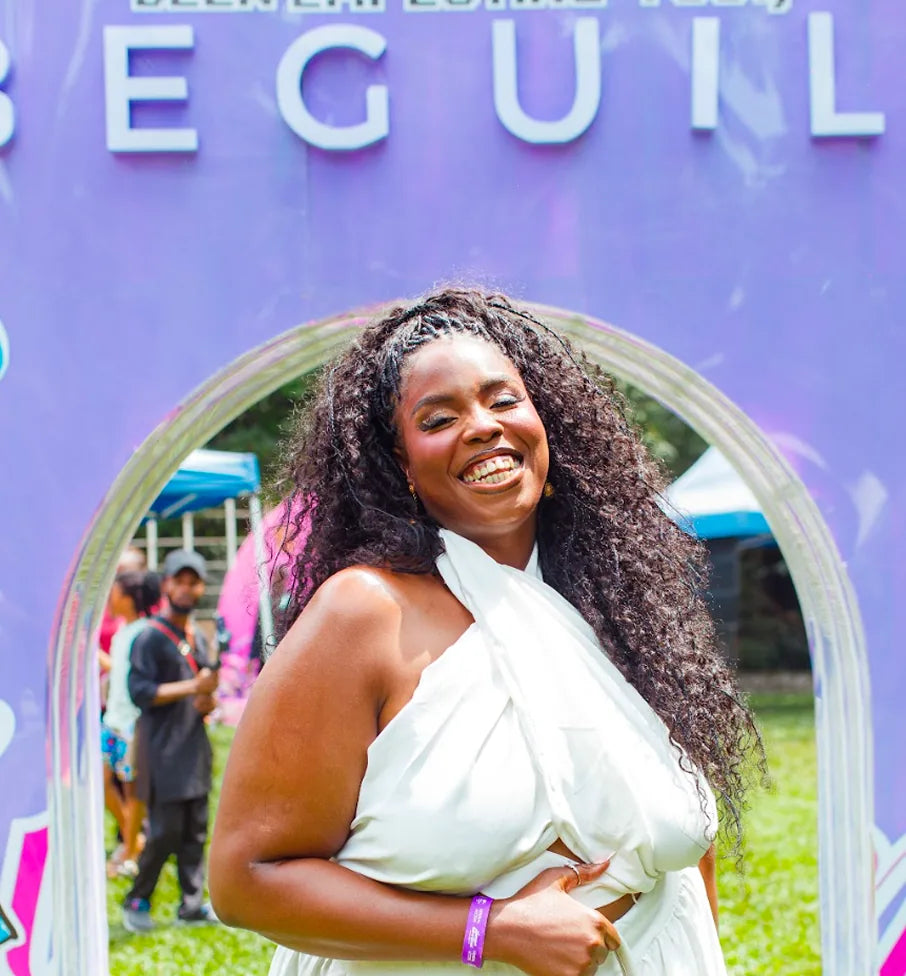 Beguile Inner Circle member smiling at a brand event