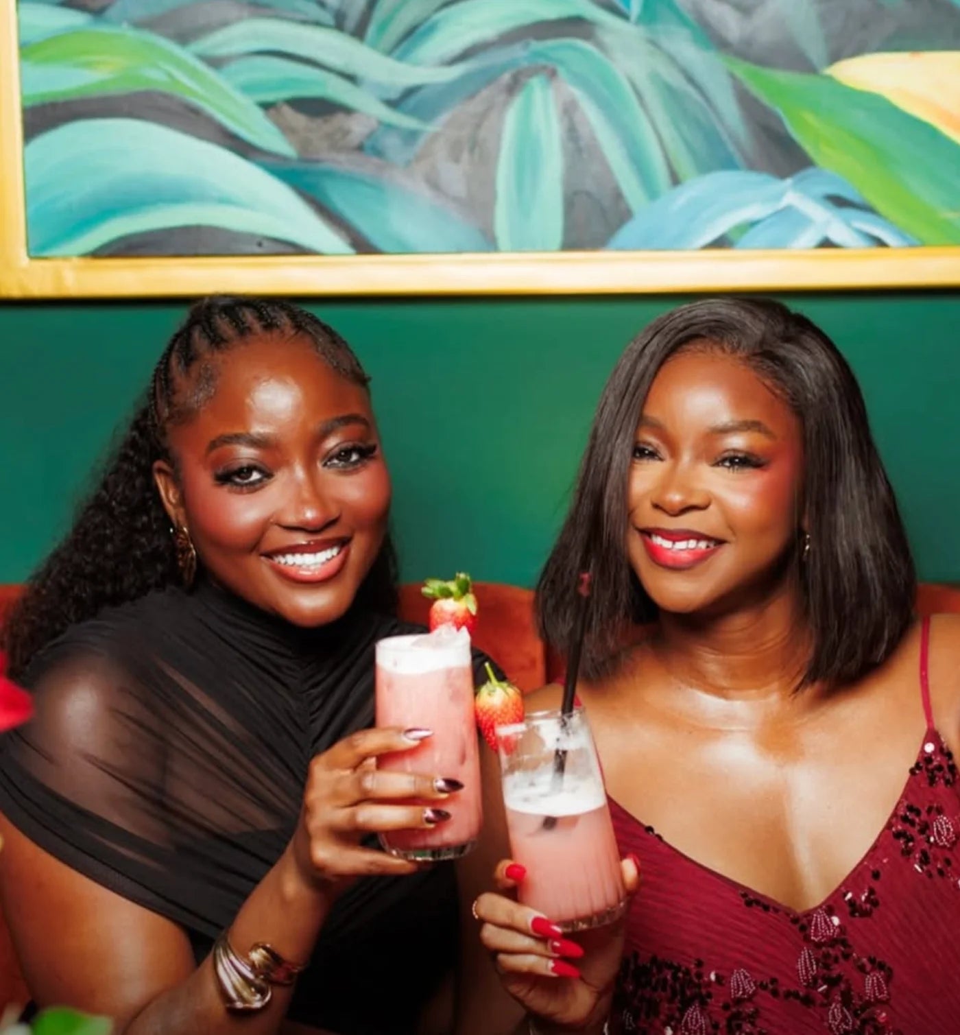 Two Beguile Inner Circle members enjoying drinks at a brand event